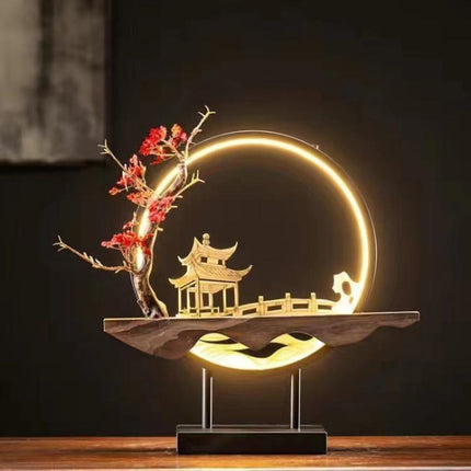 Tranquil Floral Waterfall Incense Burner with Handcrafted Flower Holder - Très Elite