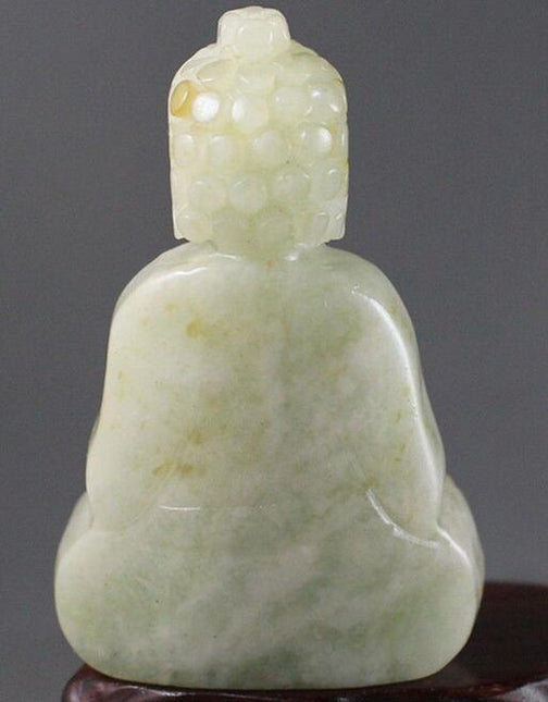 Tranquil Jade Buddha Amulet - Handcrafted Symbol of Peace from China