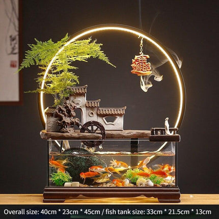 Tranquil Oasis Asian Spring Valley Serenity Fountain