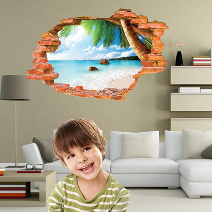 Tranquil Ocean Waves 3D Wall Art Decal for Serene Interior Design - Très Elite