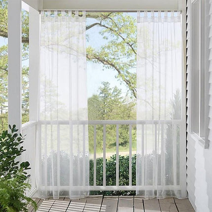 Tranquil Outdoor Haven Double Sheer Curtains - Stylish Privacy and Sunshade Solution for Patios and Gardens - Très Elite