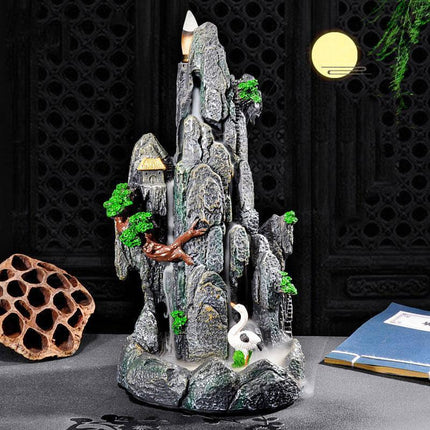 Tranquil Waters Zen Aroma Fountain with 20 Backflow Incense Cones - Très Elite