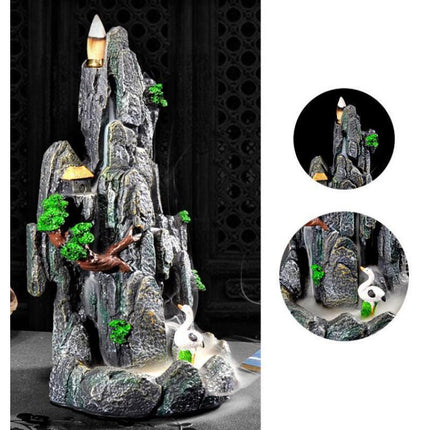Tranquil Waters Zen Aroma Fountain with 20 Backflow Incense Cones - Très Elite