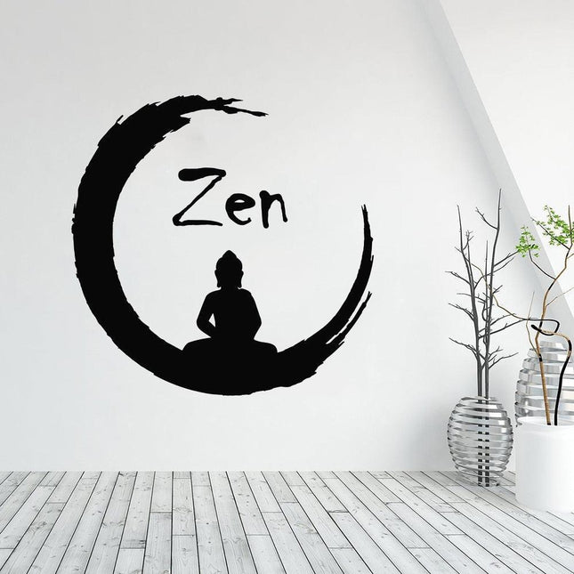 Tranquil Zen Circle Vinyl Decals for Mindful Spaces