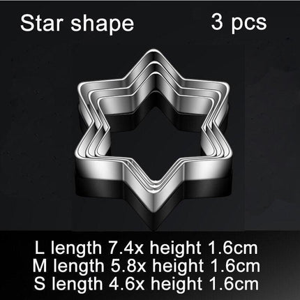 Transform Your Baking with the 3-Piece Stainless Steel Cookie Cutter Set - Très Elite