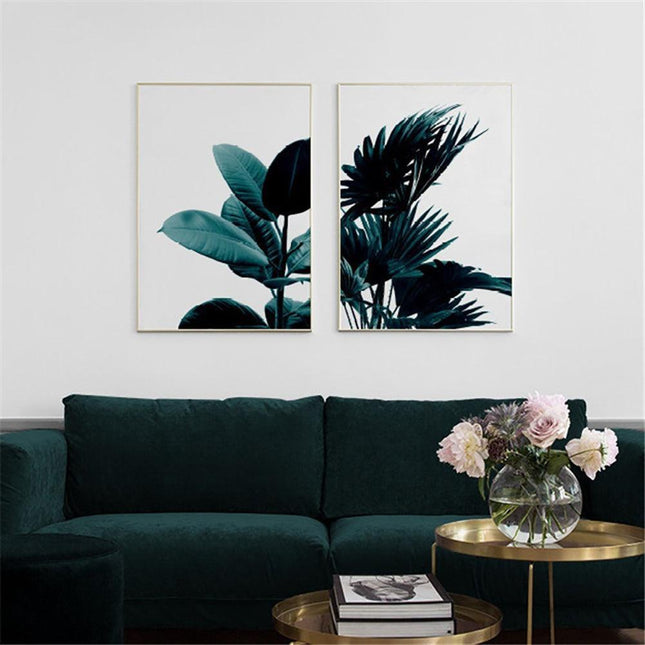 Transform Your Home with Elegant Botanical Green Plant Canvas Art