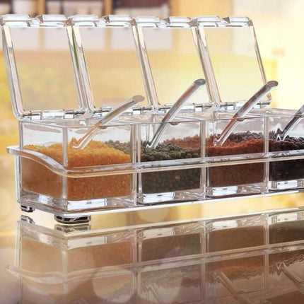 Transparent Spice Storage Solution - Elevate Your Kitchen Organization