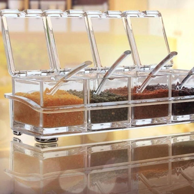 Transparent Spice Storage Solution - Elevate Your Kitchen Organization