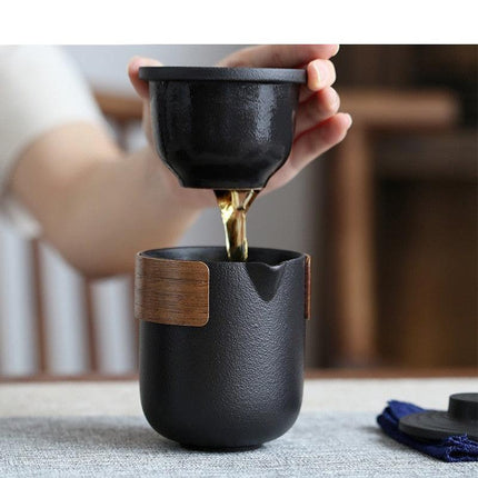 Travel-Friendly Kung Fu Tea Set: Savor Tea Anywhere - Très Elite