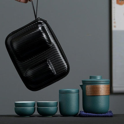 Travel-Friendly Kung Fu Tea Set: Savor Tea Anywhere - Très Elite