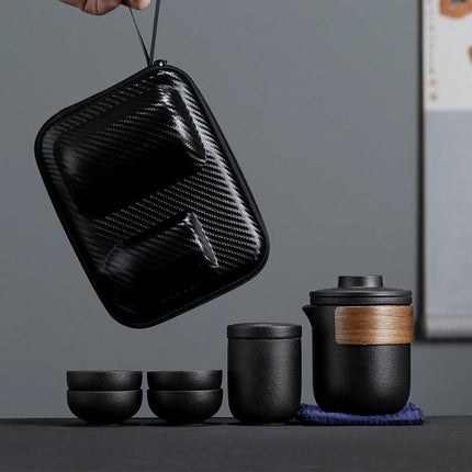 Travel-Friendly Kung Fu Tea Set: Savor Tea Anywhere - Très Elite