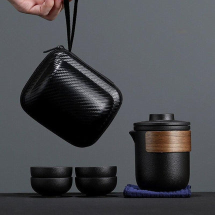 Travel-Friendly Kung Fu Tea Set: Savor Tea Anywhere - Très Elite