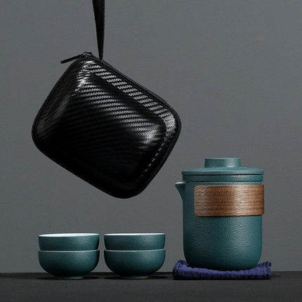 Travel-Friendly Kung Fu Tea Set: Savor Tea Anywhere - Très Elite