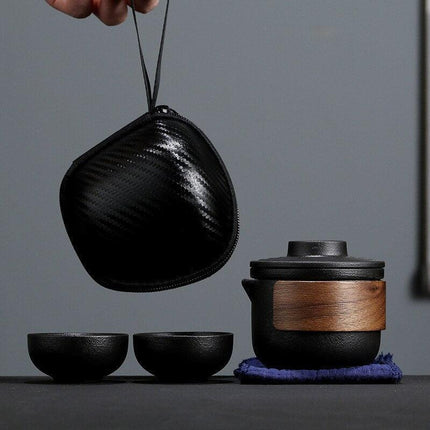 Travel-Friendly Kung Fu Tea Set: Savor Tea Anywhere - Très Elite