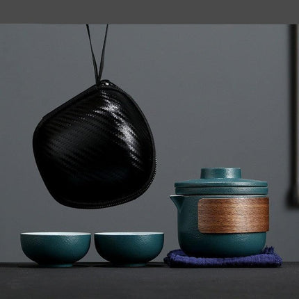 Travel-Friendly Kung Fu Tea Set: Savor Tea Anywhere - Très Elite