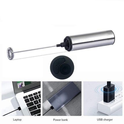 Travel-Friendly USB Milk Frother: Craft Cafe-Quality Frothed Milk Anywhere - Très Elite