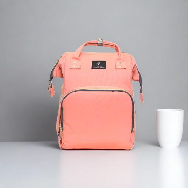 Trendy Canvas Backpack Diaper Bag - Stylish Baby Essentials Carrier for Active Parents