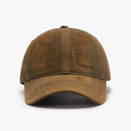 Trendy Distressed Cotton Adjustable Baseball Cap for Urban Style