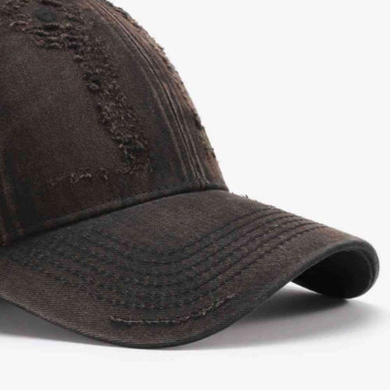 Trendy Distressed Cotton Adjustable Baseball Cap for Urban Style - Très Elite