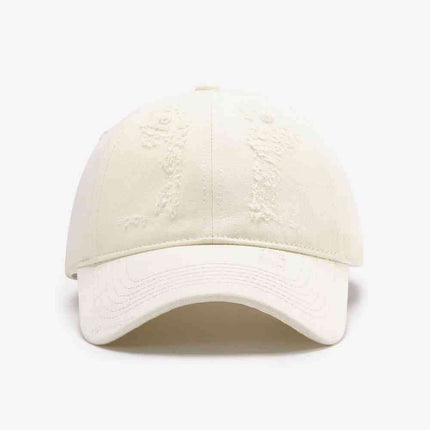 Trendy Distressed Cotton Adjustable Baseball Cap for Urban Style