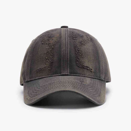 Trendy Distressed Cotton Adjustable Baseball Cap for Urban Style