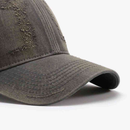 Trendy Distressed Cotton Adjustable Baseball Cap for Urban Style - Très Elite