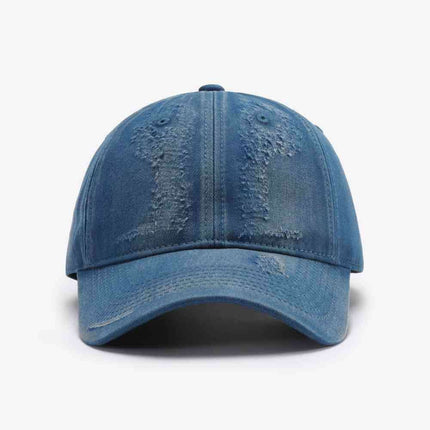 Trendy Distressed Cotton Adjustable Baseball Cap for Urban Style