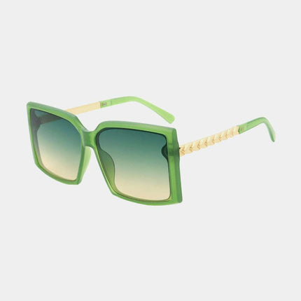 Trendy Square Sunglasses with Durable Hybrid Temples for Ultimate UV Protection - Très Elite