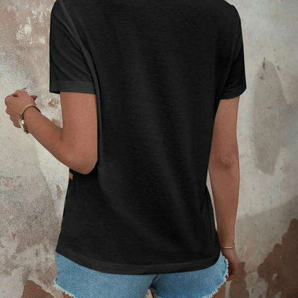 Trendy Striped Short Sleeve Blouse - Women's Casual Fashion