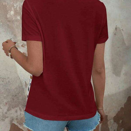 Trendy Striped Short Sleeve Blouse - Women's Casual Fashion