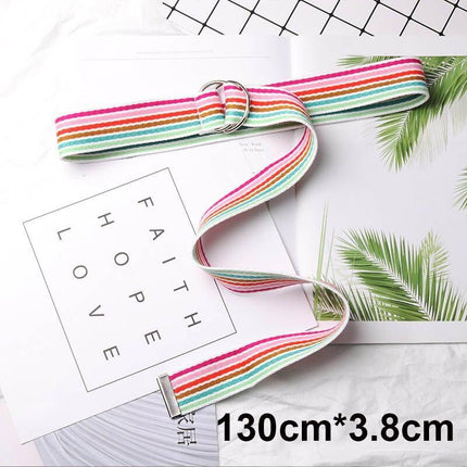 Trendy Unisex Harajuku Letter Printed Canvas Belt - Essential Accessory for Style Aficionados..