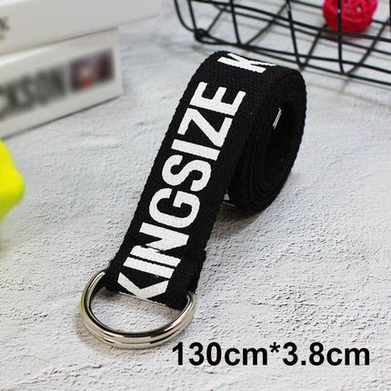 Trendy Unisex Harajuku Letter Printed Canvas Belt - Essential Accessory for Style Aficionados..