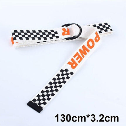 Trendy Unisex Harajuku Letter Printed Canvas Belt - Essential Accessory for Style Aficionados..