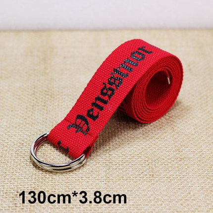 Trendy Unisex Harajuku Letter Printed Canvas Belt - Essential Accessory for Style Aficionados..
