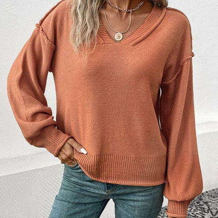 Trendy Women’s Acrylic Knit Pullover Sweater - Très Elite