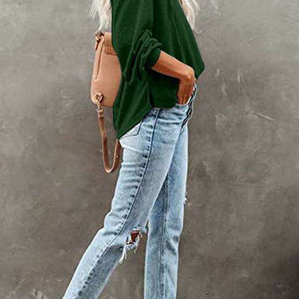 Trendy Women's Button-Up Lantern Sleeve Hoodie