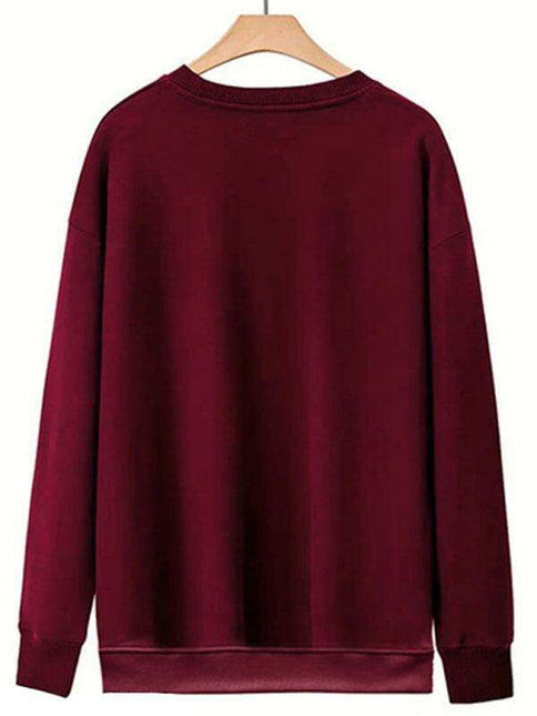 Trendy Women's Stretchy Letter Graphic Sweatshirt for Effortless Chic Style