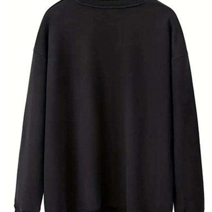 Trendy Women's Stretchy Letter Graphic Sweatshirt for Effortless Chic Style - Très Elite