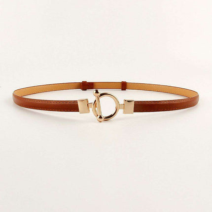 Trendy Zinc Alloy Buckle Slim Waist Belt - Très Elite
