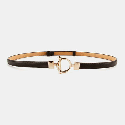 Trendy Zinc Alloy Buckle Slim Waist Belt - Très Elite
