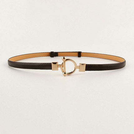 Trendy Zinc Alloy Buckle Slim Waist Belt - Très Elite