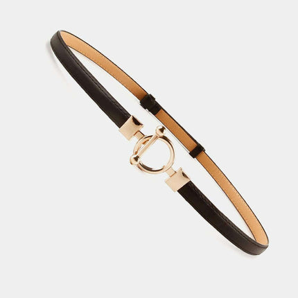 Trendy Zinc Alloy Buckle Slim Waist Belt - Très Elite