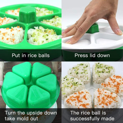 Triangular Onigiri Rice Ball Maker: Effortless Sushi Mold for Perfectly Shaped Treats - Très Elite