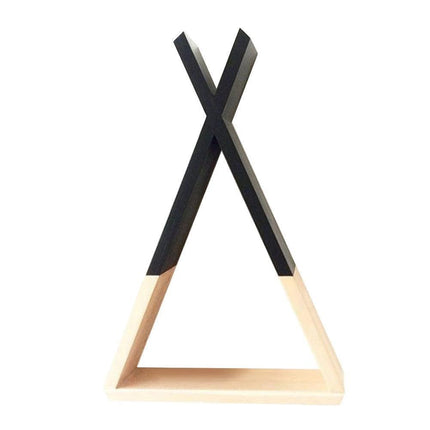Triangular Wooden Wall Shelf Organizer for Stylish Space-Saving Solutions