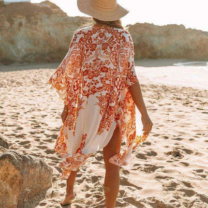 Tropical Escape Breezy Sarong - Chic Beach Cover-Up for Women