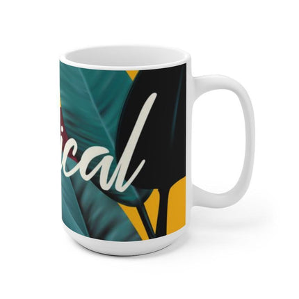 Tropical Paradise Floral Porcelain Coffee Mug - A Touch of Elegance for Beverage Aficionados - Très Elite