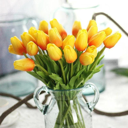 Tulip Elegance Collection: Premium Realistic Faux Flower Set for Stylish Home Decoration