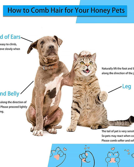 Ergonomic Long-Hair Dog Grooming Brush for Gentle Care