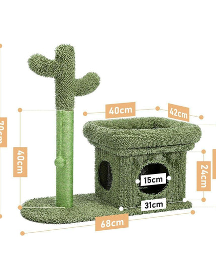 Elegant Cactus Cat Retreat - Luxurious Climber for Stylish Felines