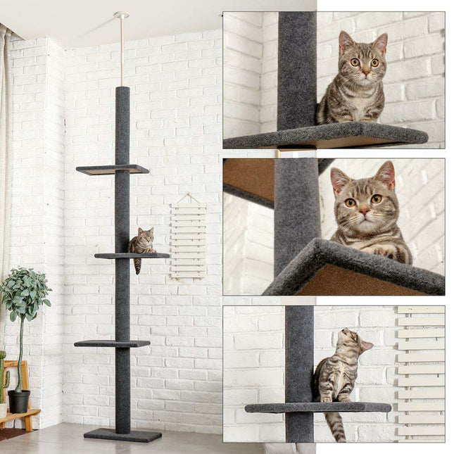 Ultimate Cat Playground Tower: Multi-Level Activity Hub with Scratching Post and Toy Set